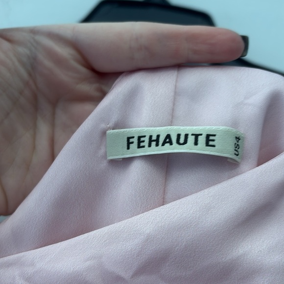 Fehaute Orange and Pink Floral One Shoulder Slit A - Line Gown Size 4 - Picture 4 of 8